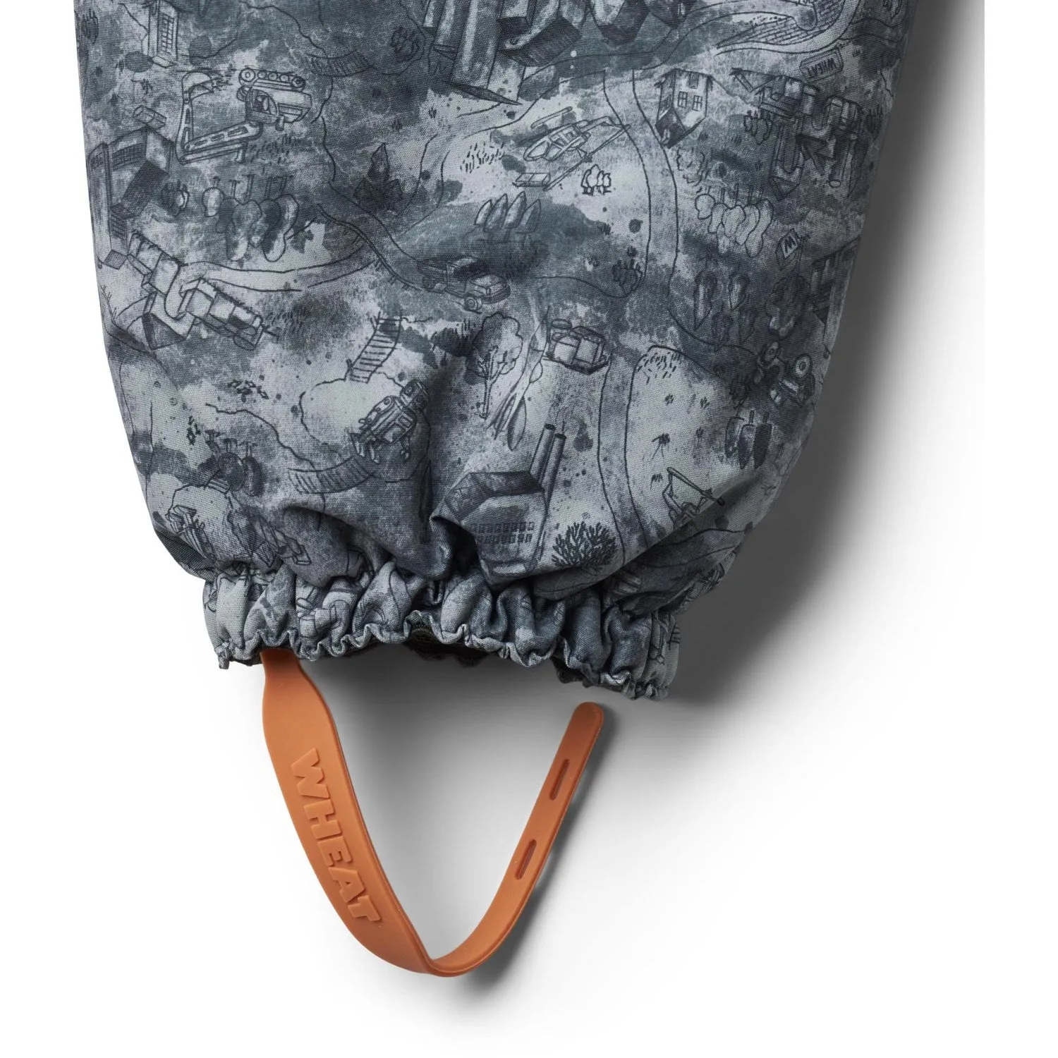 Tie-Detail Velvet-Sleeve Wheat Landscape Snowsuit Miko Tech