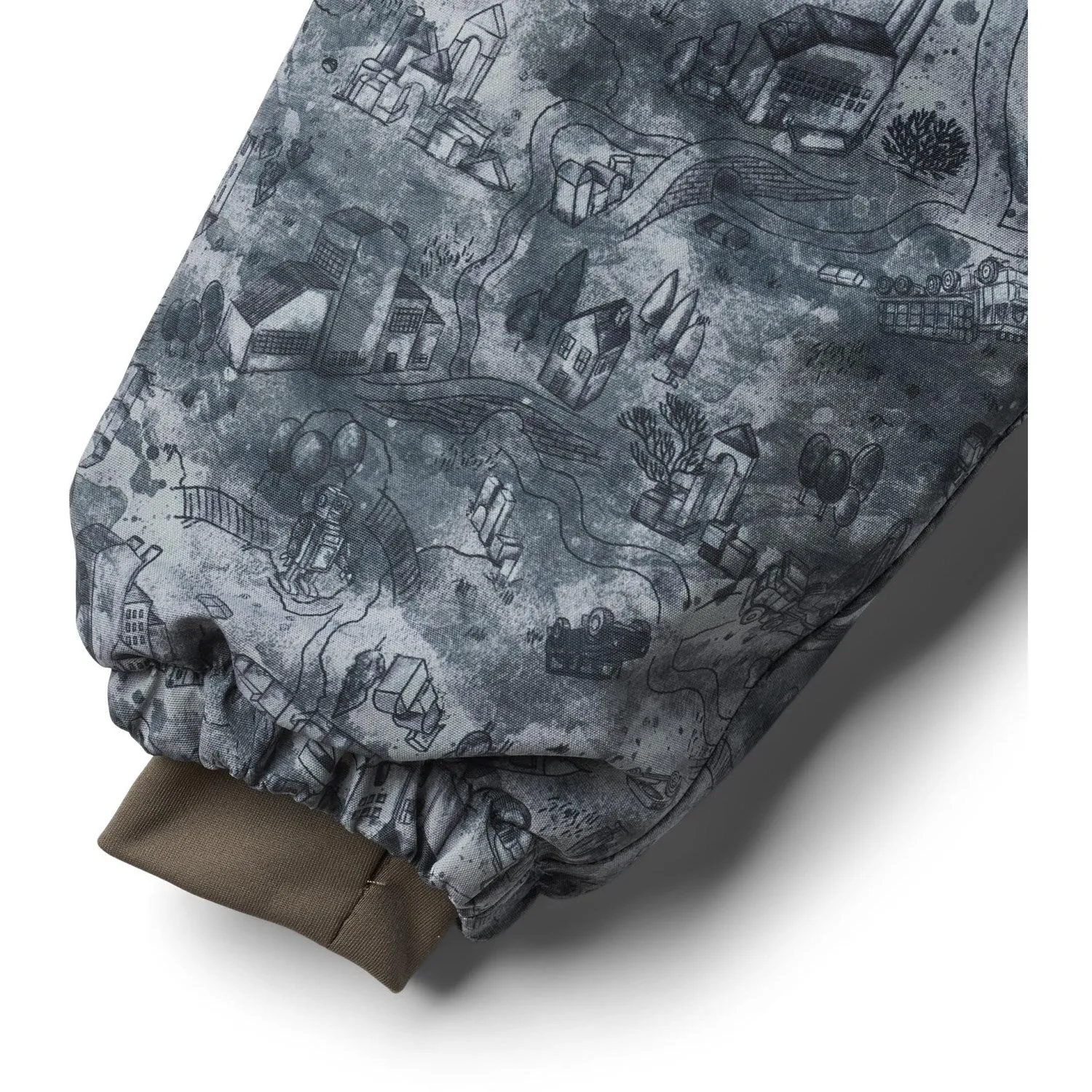 Wheat Landscape Snowsuit Miko Tech French-Cuff Elegant long-sleeve blouse