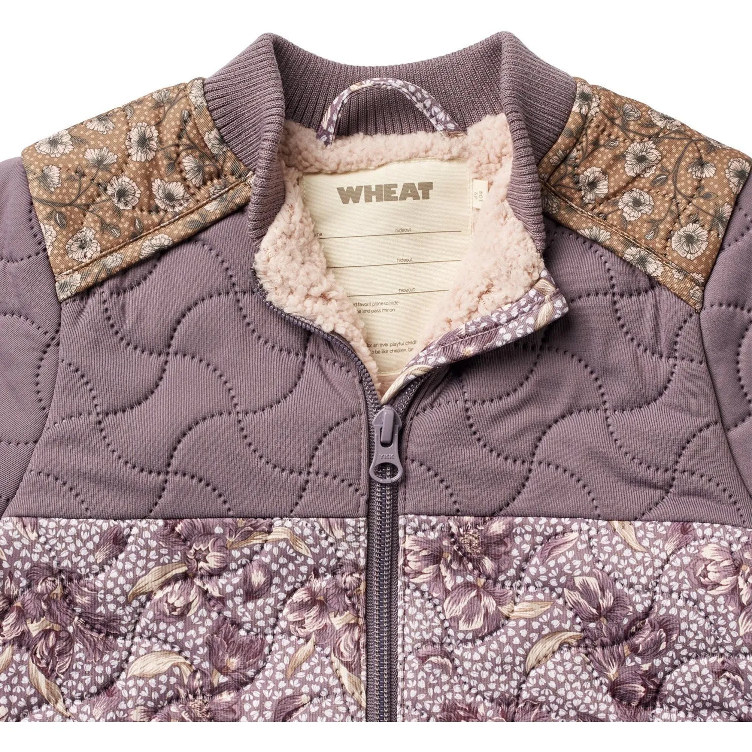 Wheat Lilac Tulips Thermo Jacket Hadis Lace-Edge Designer-Label