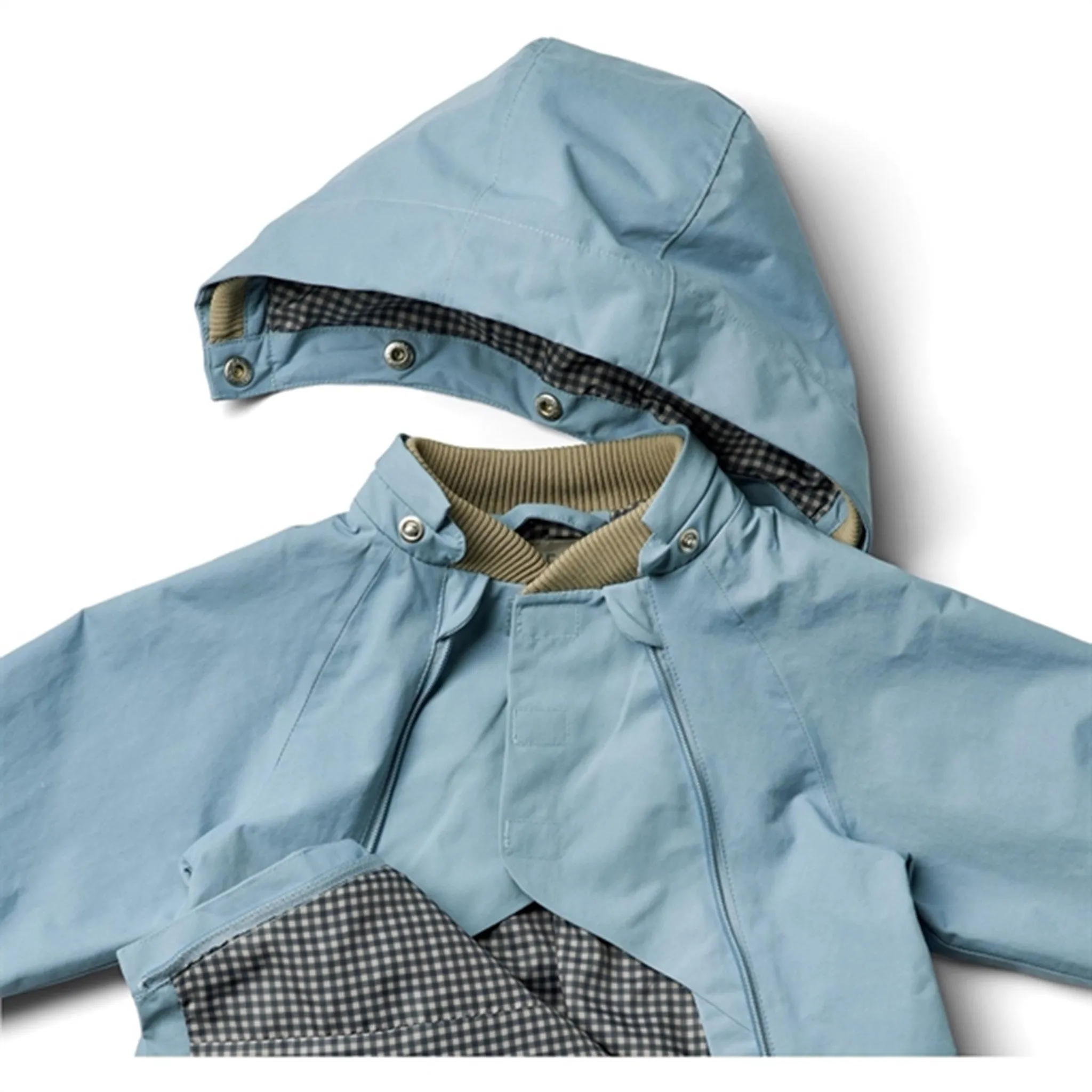 Wheat Outdoor Suit Olly Tech Blue Lagoon Silky-Lining