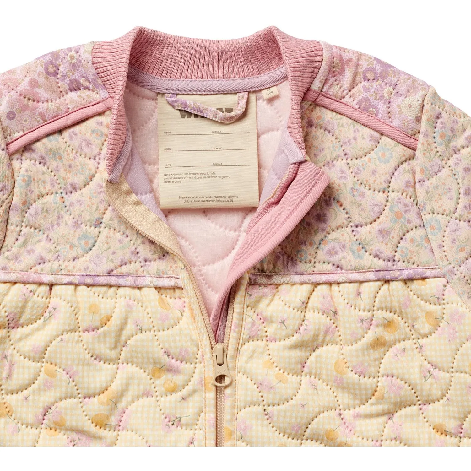 Wheat Pansies Thermo Jacket Liv Waist-Cinching