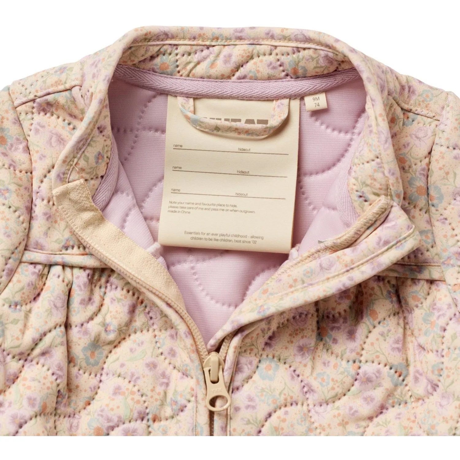 Wheat Pansies Thermo Jacket Tilde Reversible-Style Odor-Control