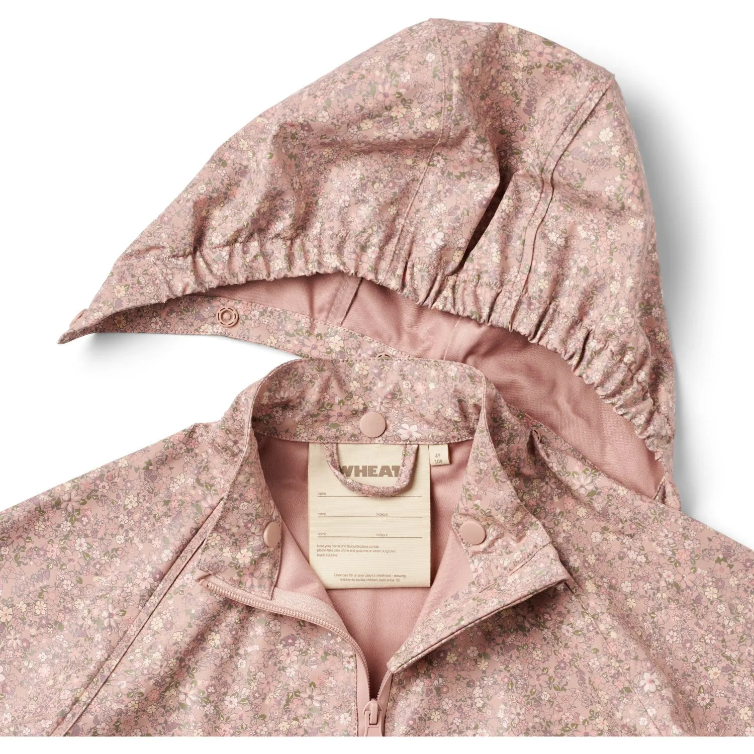 Wheat Powder Flower Meadow Rainwear Chardy Jacket Storm Hiking Outfit