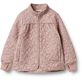 Feminine button-down shirt Decorative-Design Wheat Powder Flower Meadow Thermo Jacket Tilde