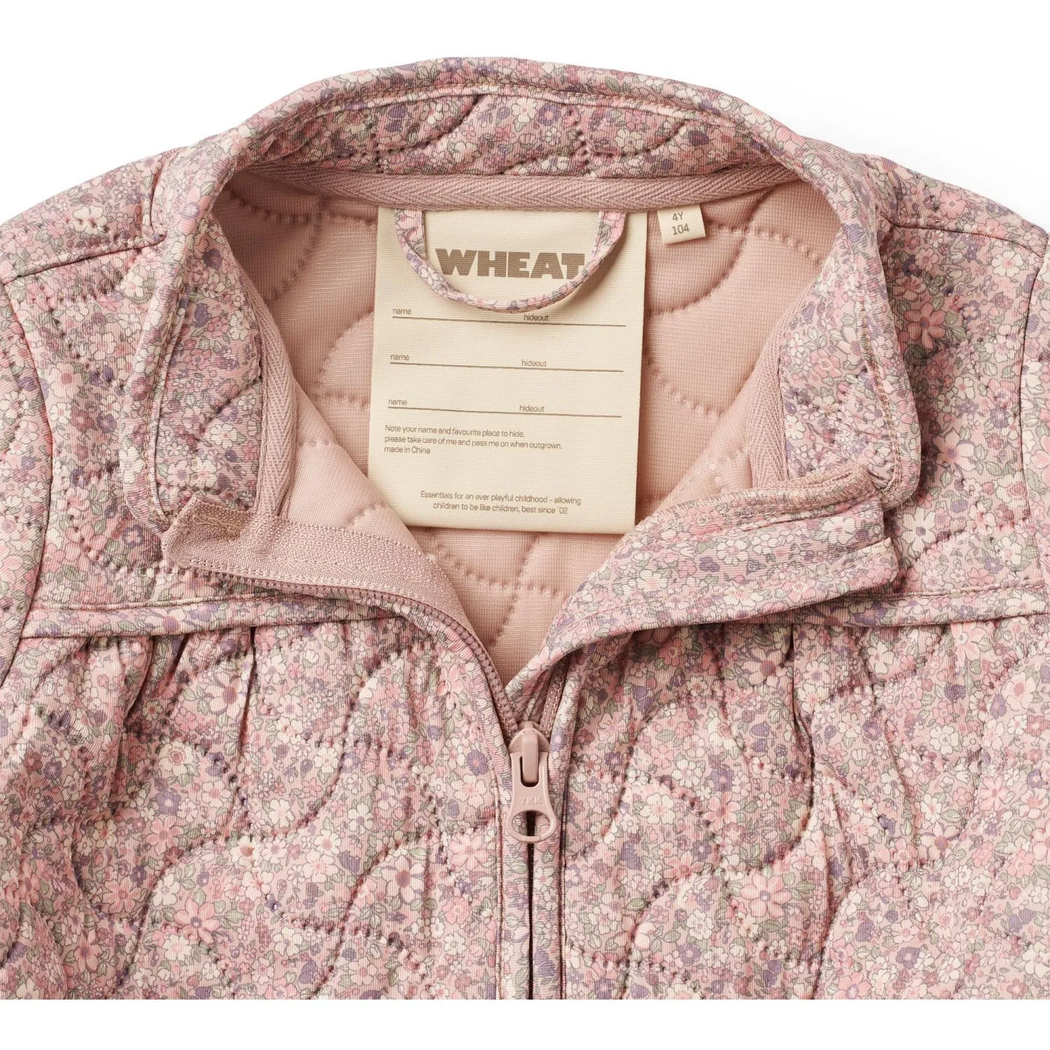 Wheat Powder Flower Meadow Thermo Jacket Tilde Sheer-Overlay Smocked-Detail