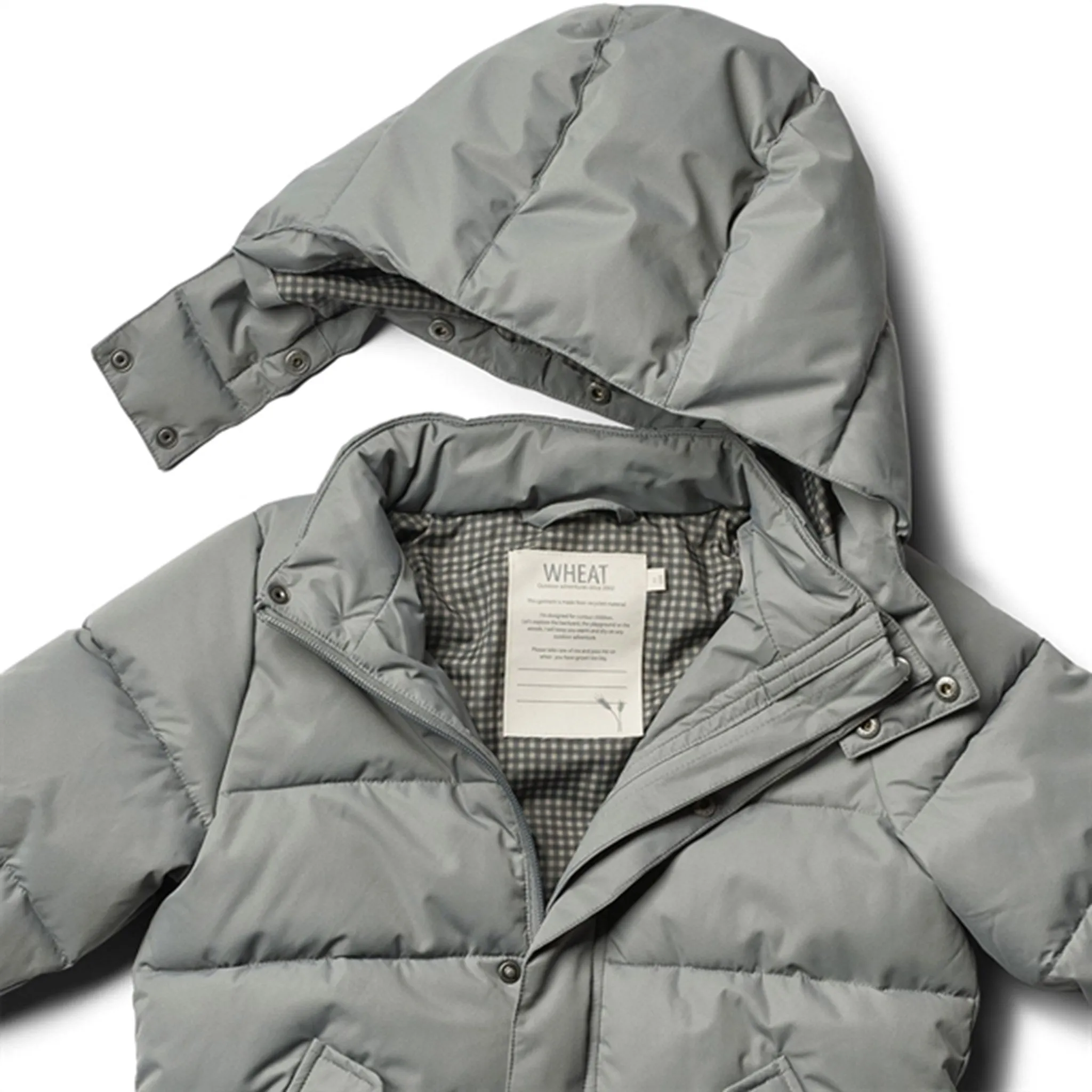 Cruise-Wear Contrast-Panel Wheat Puffer Jacket Gael Autumn Sky