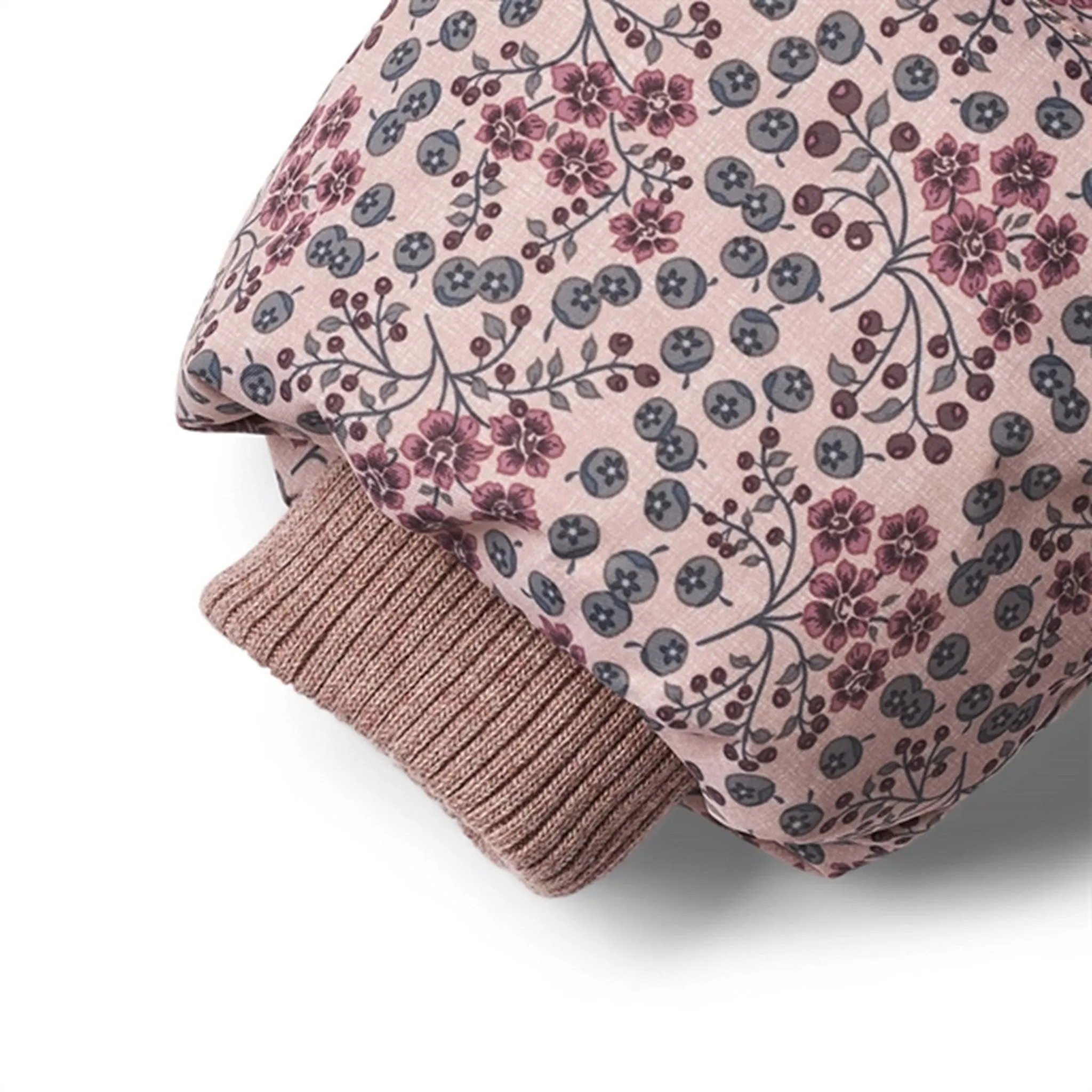 Snap-Closure Wheat Puffer Jacket Karla Pale Lilac Berries