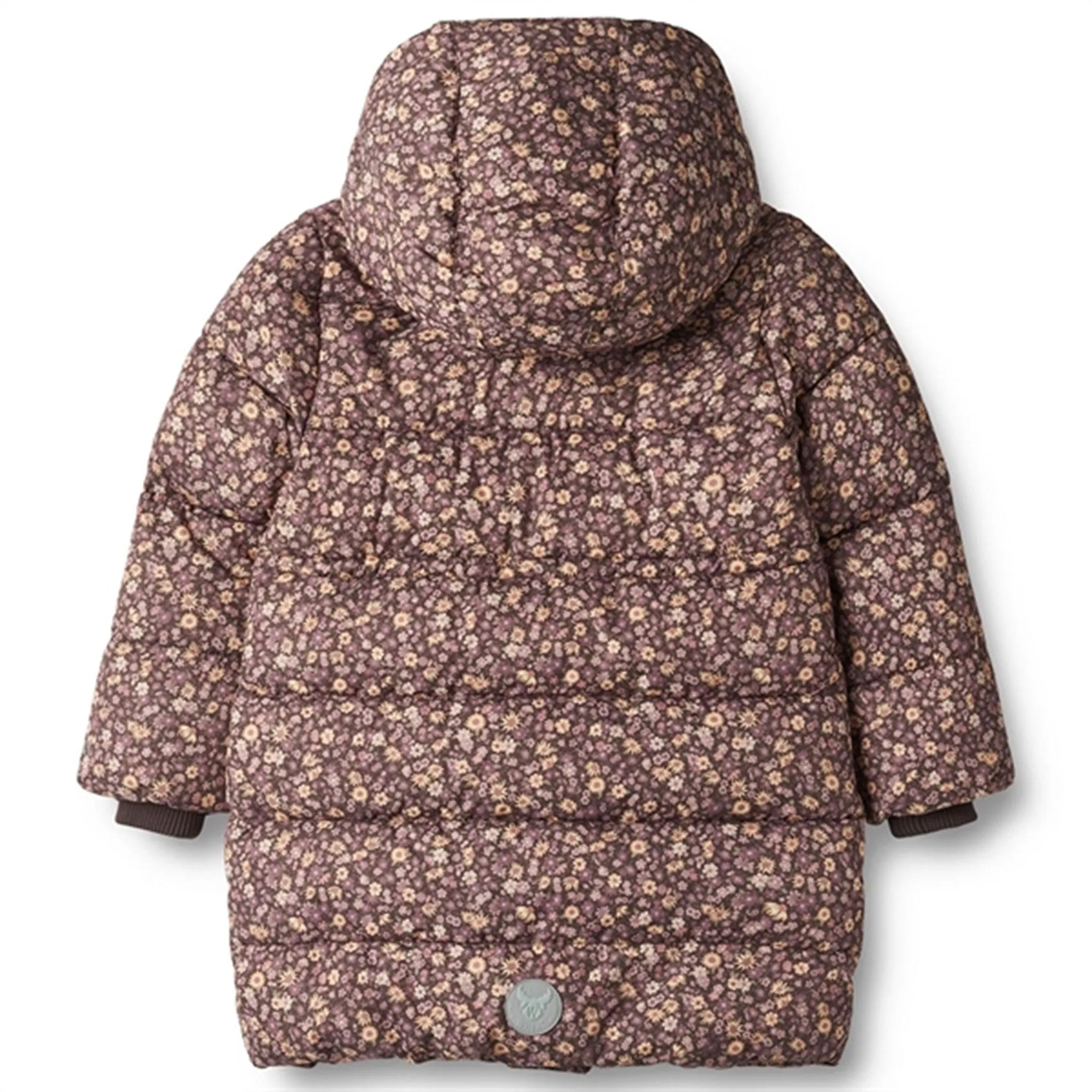 Fashion-Forward Wheat Puffer Jacket Yrsa Eggplant Flowers