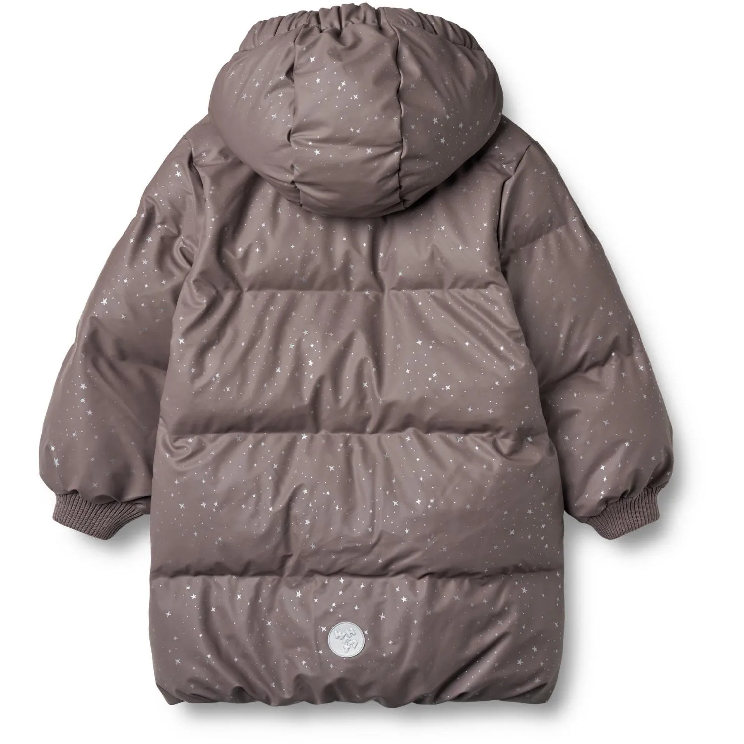 Handmade Wheat Purple Stone Stars PU Puffer Jacket Coast