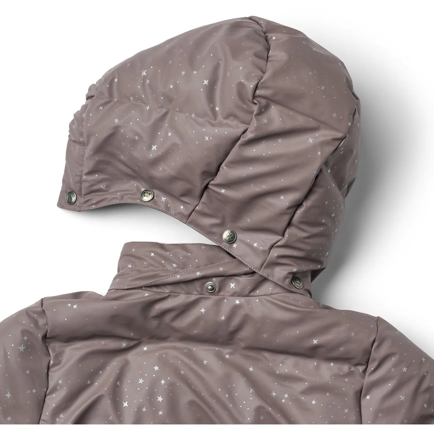 Dolman-Sleeve Trendy button-down Wheat Purple Stone Stars PU Puffer Jacket Coast