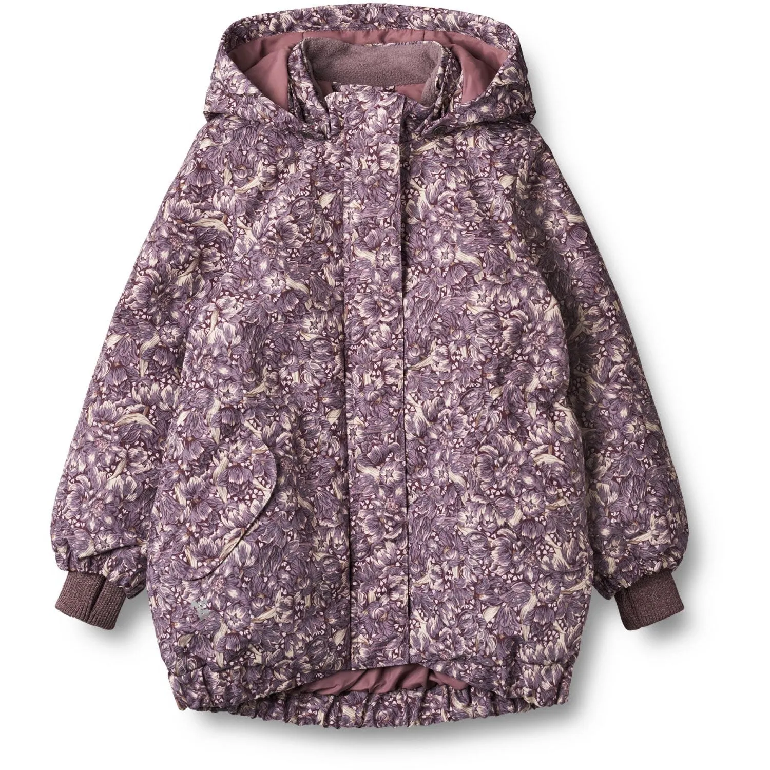Wheat Purple Tulips Jacket Tove Tech Breathable Comfort Front Pockets