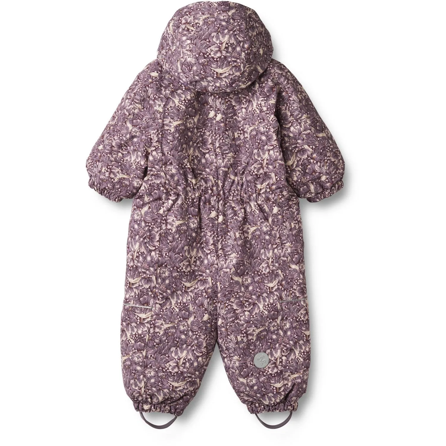 Knot-Detail Wheat Purple Tulips Snowsuit Adi Tech