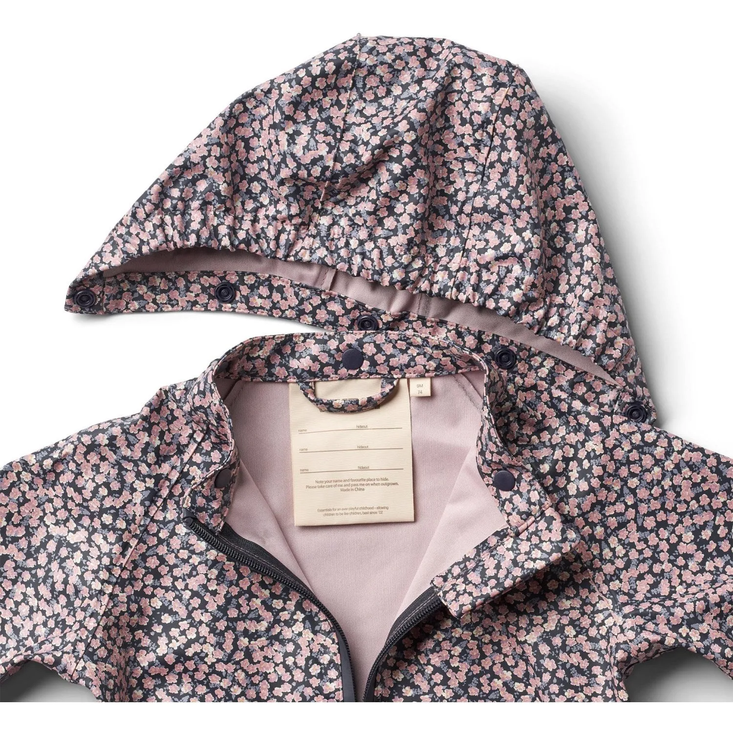 Rainy Season Look Elastic cuffs Wheat Rainy Flowers Rainwear Chardy Jacket