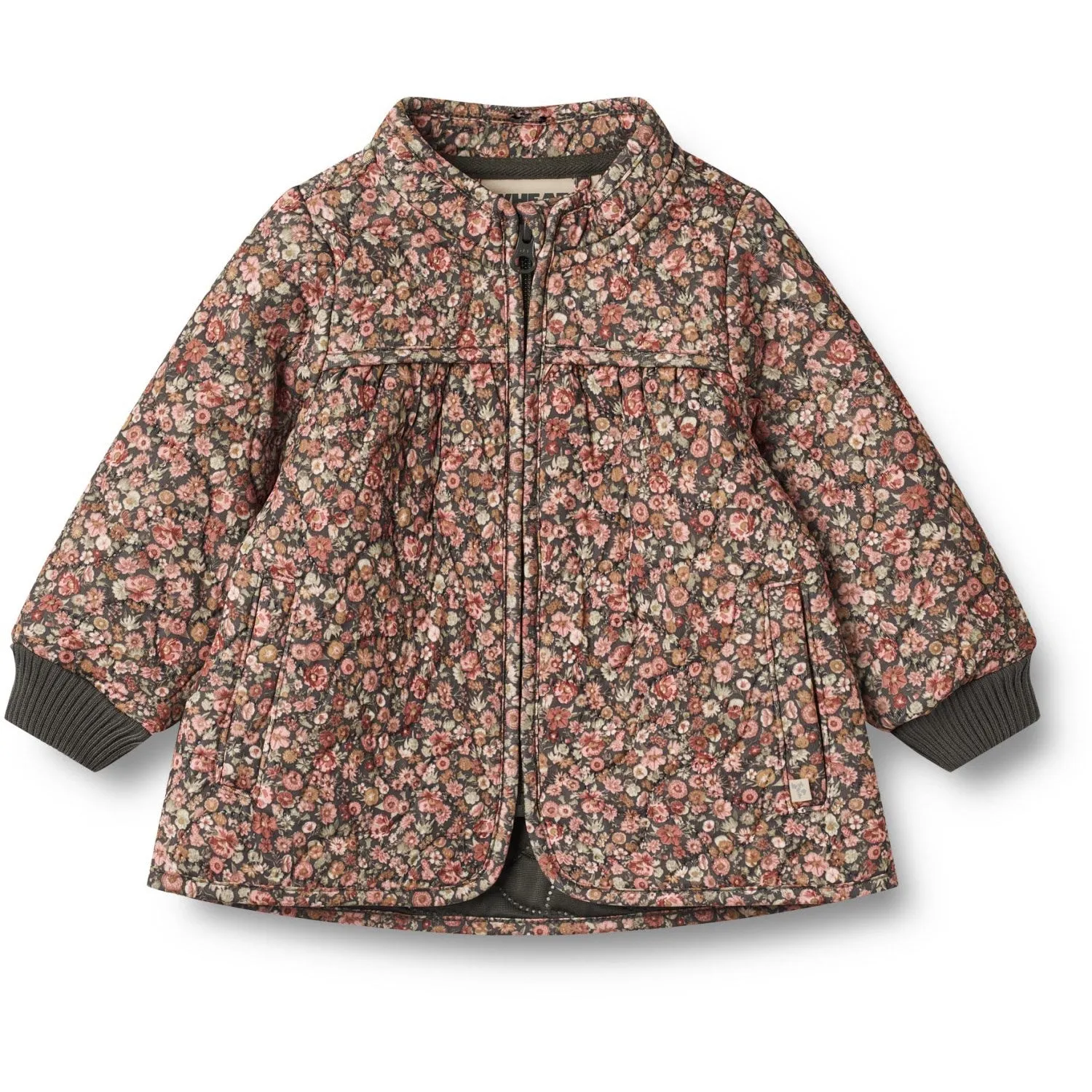 Wheat Raven Wild Flowers Thermo Jacket Thilde Cotton-Blend Cuffed-Sleeve