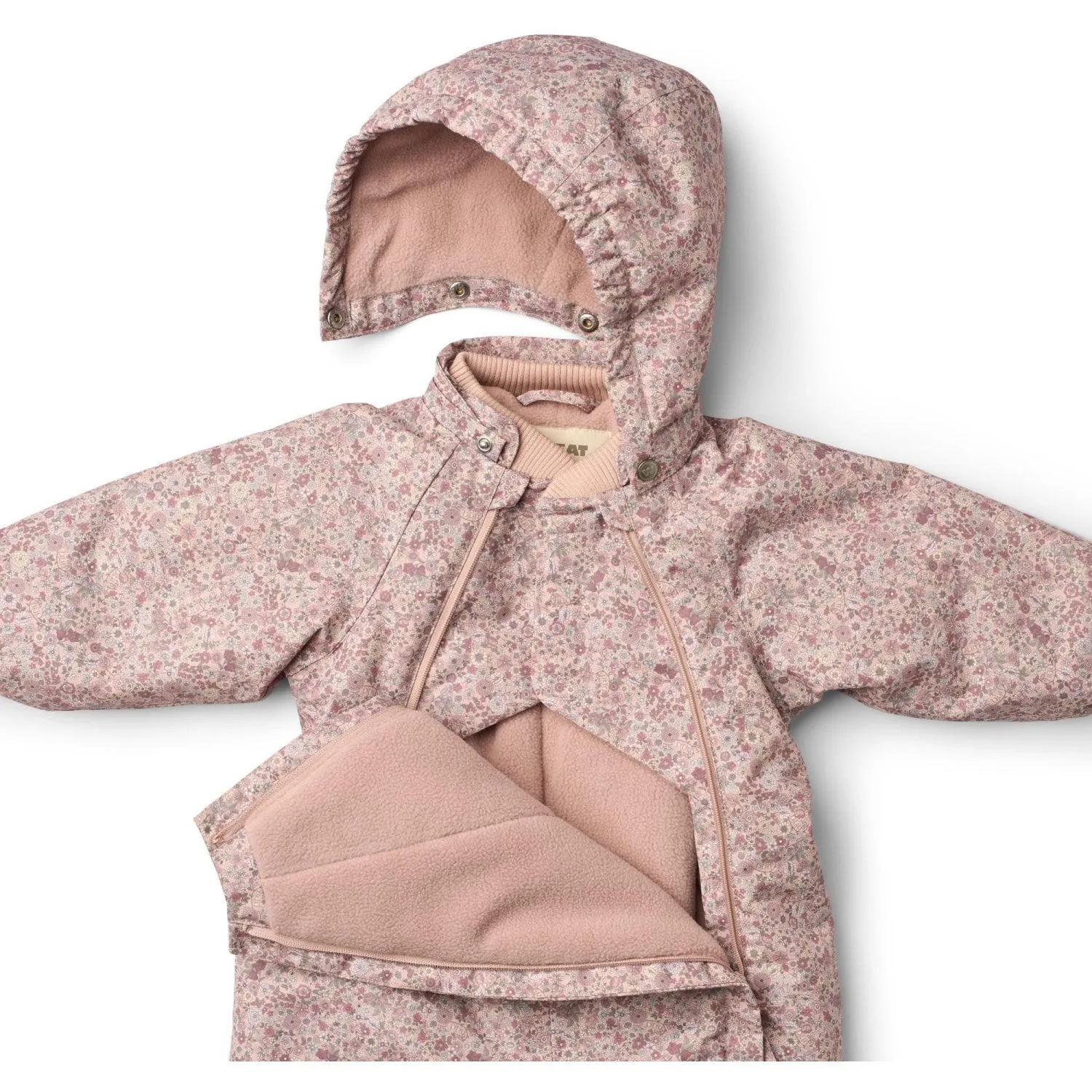 Stand-Collar Playful pattern shirt Wheat Rose Dust Flowers Snowsuit Adi