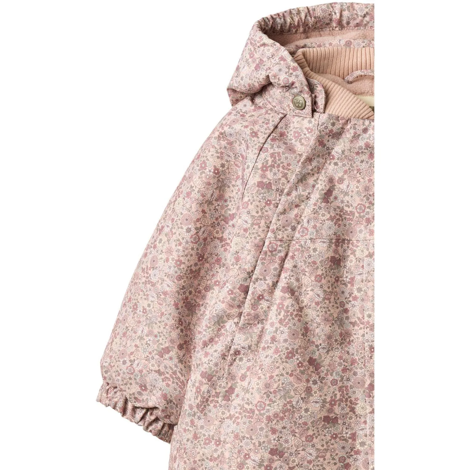 Roll-Up-Sleeve Practical layering blouse Wheat Rose Dust Flowers Snowsuit Adi