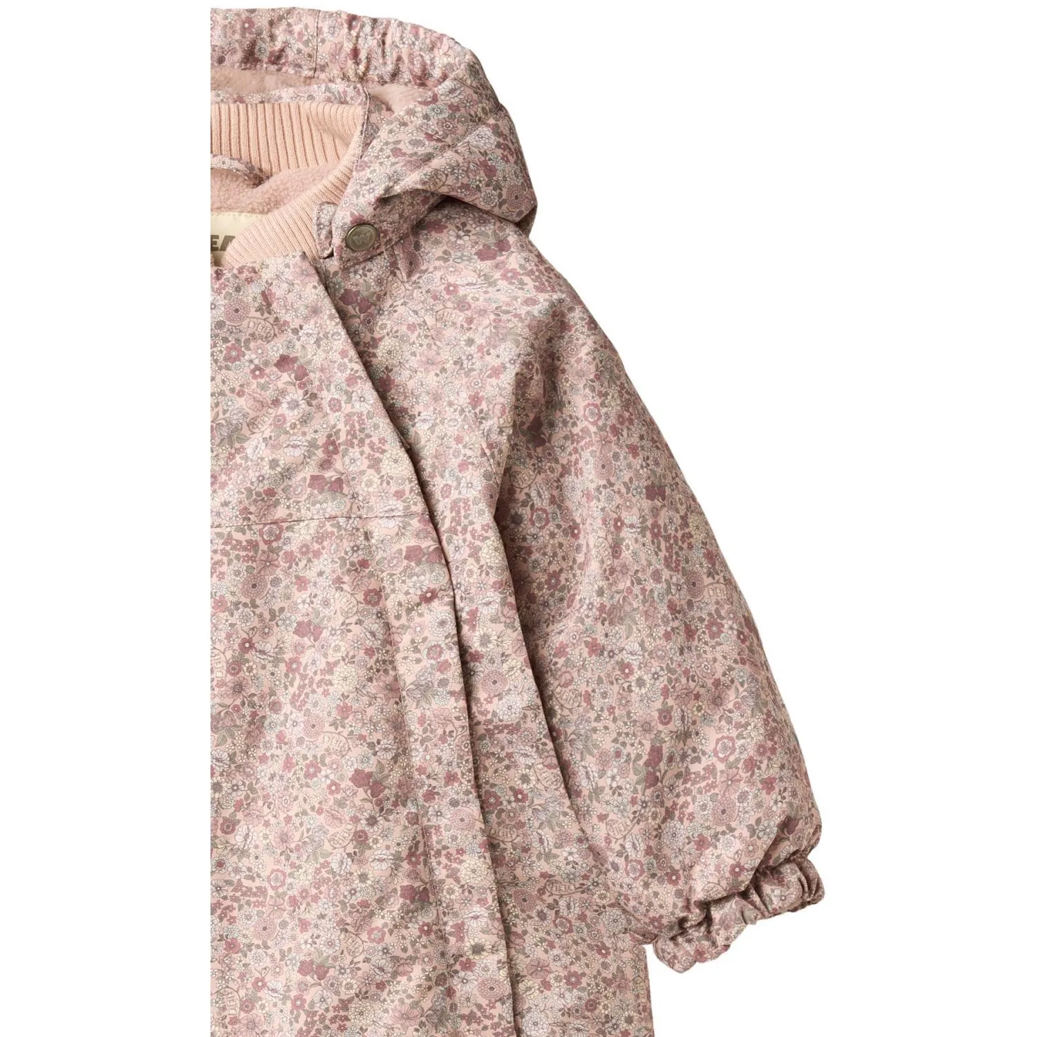 Breathable-Lining Cut-Out-Detail Wheat Rose Dust Flowers Snowsuit Adi