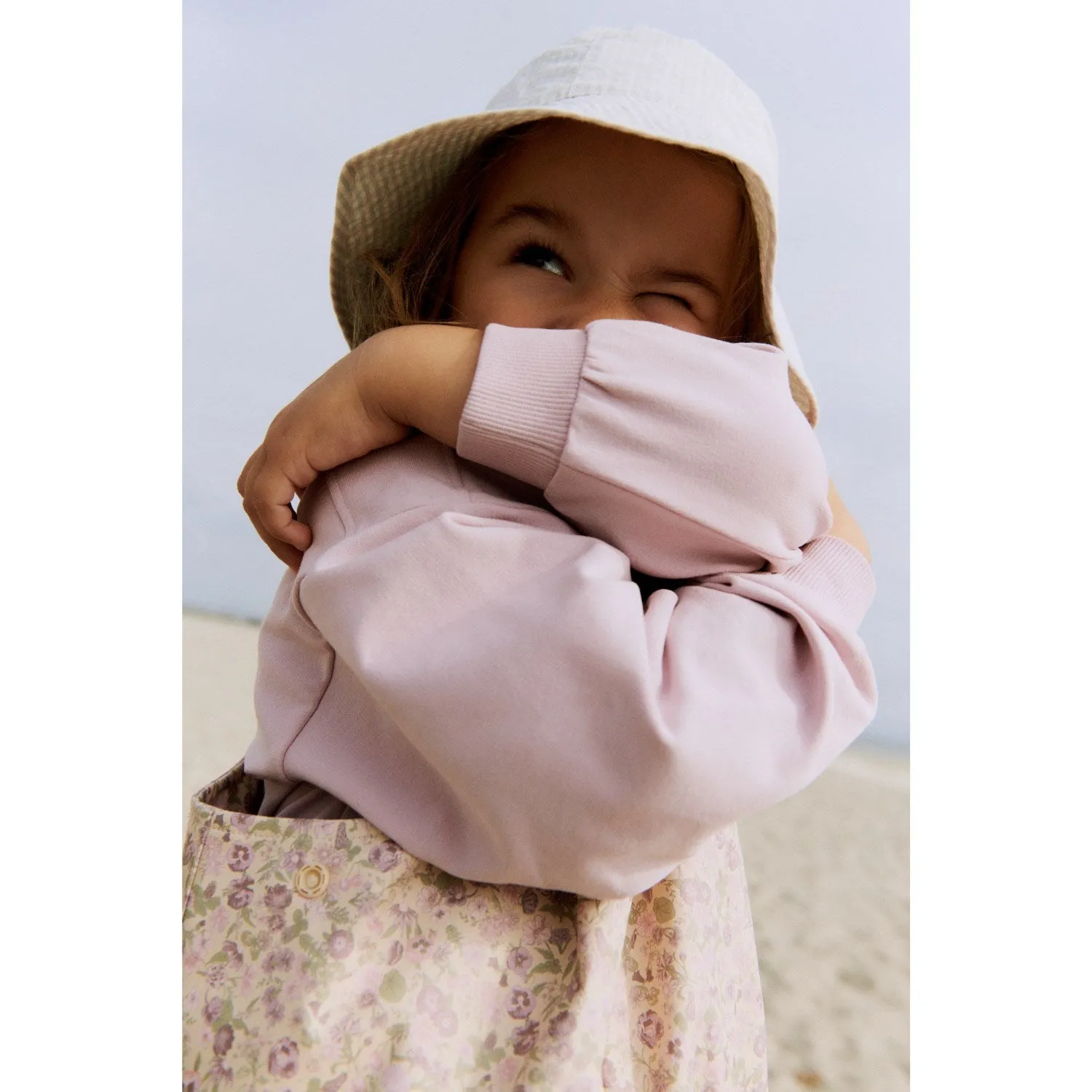 Layered Warmth Wheat Rose Flower Field Rainwear Charlo Overall