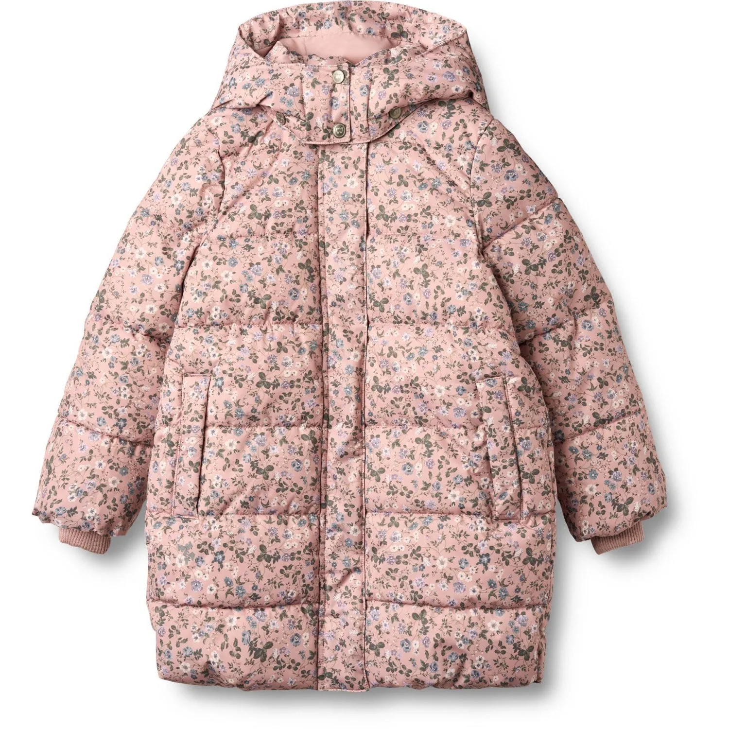 Wheat Rose Powder Flowers Puffer Coat Yrsa Luxury-Fabric Emerging-Brand