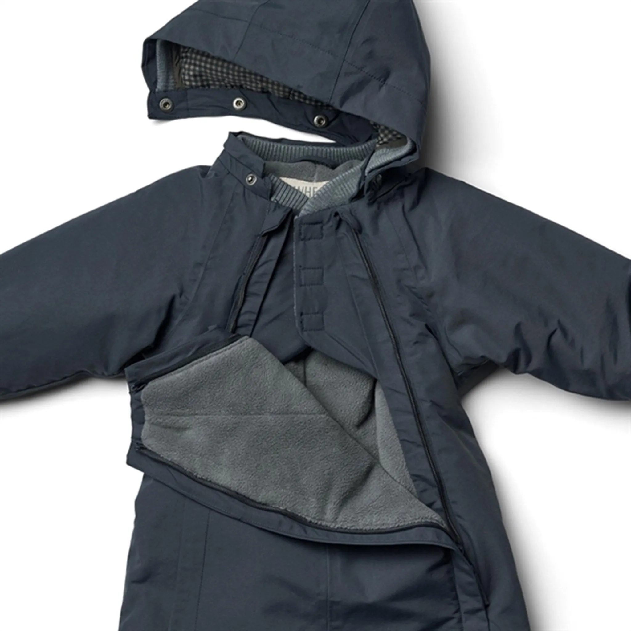 Tie-Detail Frayed-Edge Wheat Snowsuit Adi Tech Dark Blue