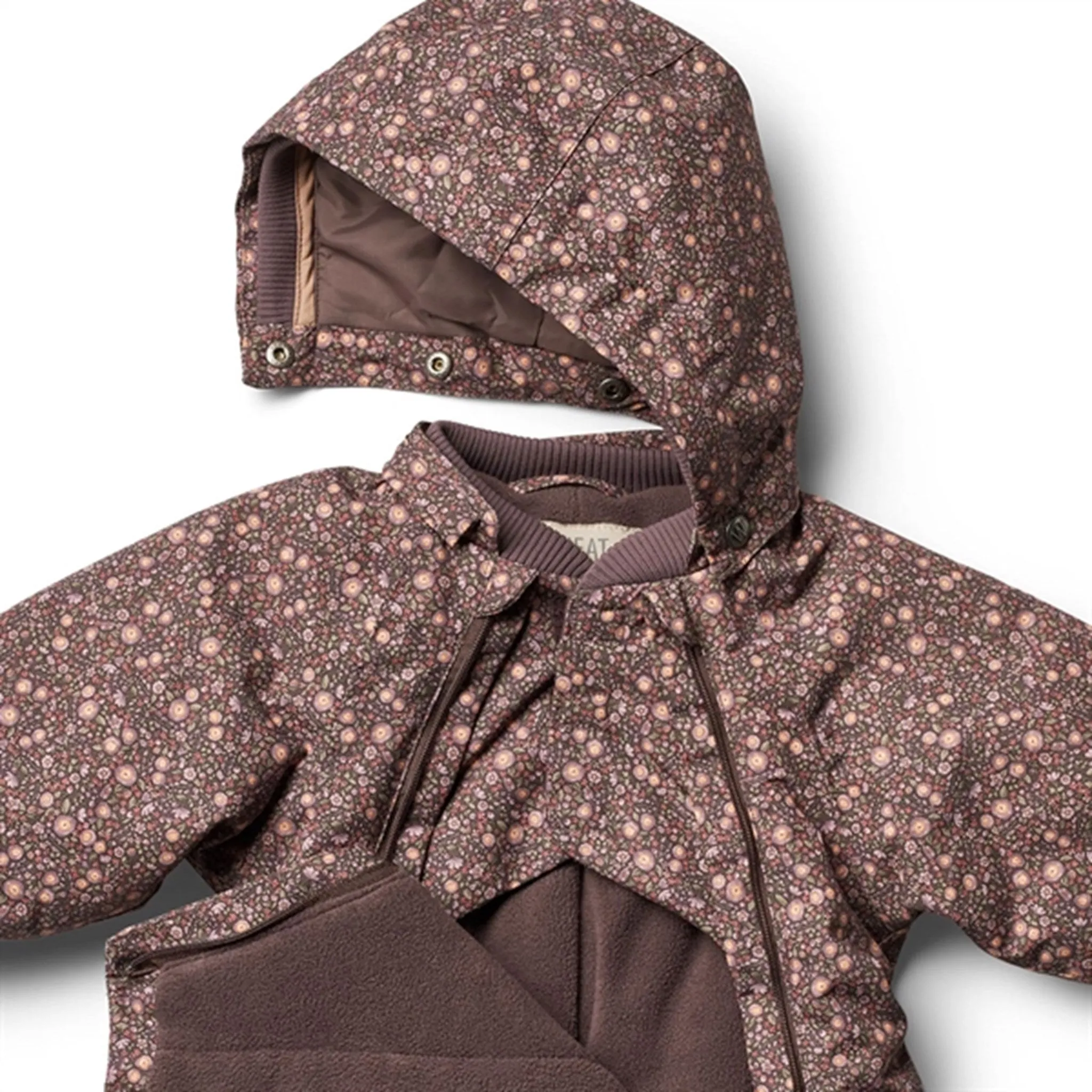 Wheat Snowsuit Adi Tech Eggplant Buttercups Lace-Edge