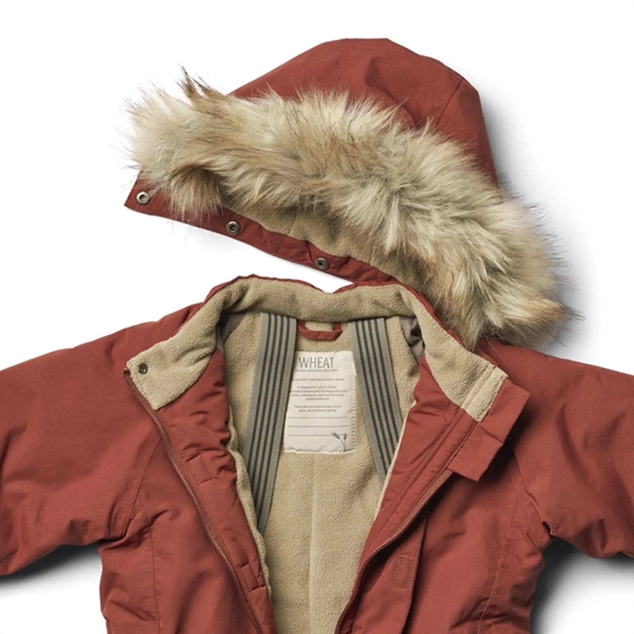 Hidden-Pocket Simple chic shirt Wheat Snowsuit Moe Tech Red