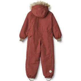 Maximalist-Trend Wheat Snowsuit Moe Tech Red