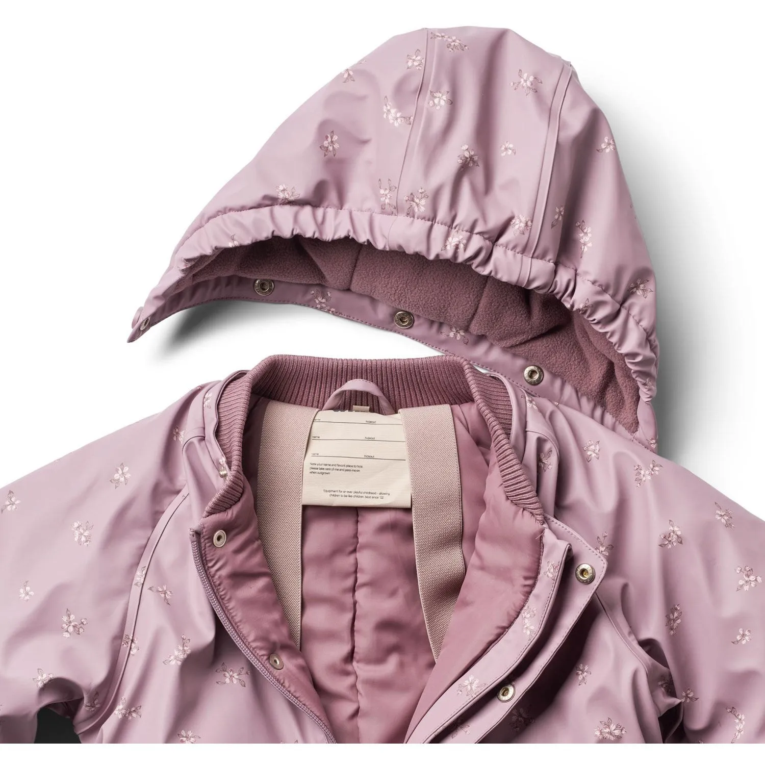 Wheat Soft Lilac Flowers Wintersuit Ludo Satin-Edge Petite-Size