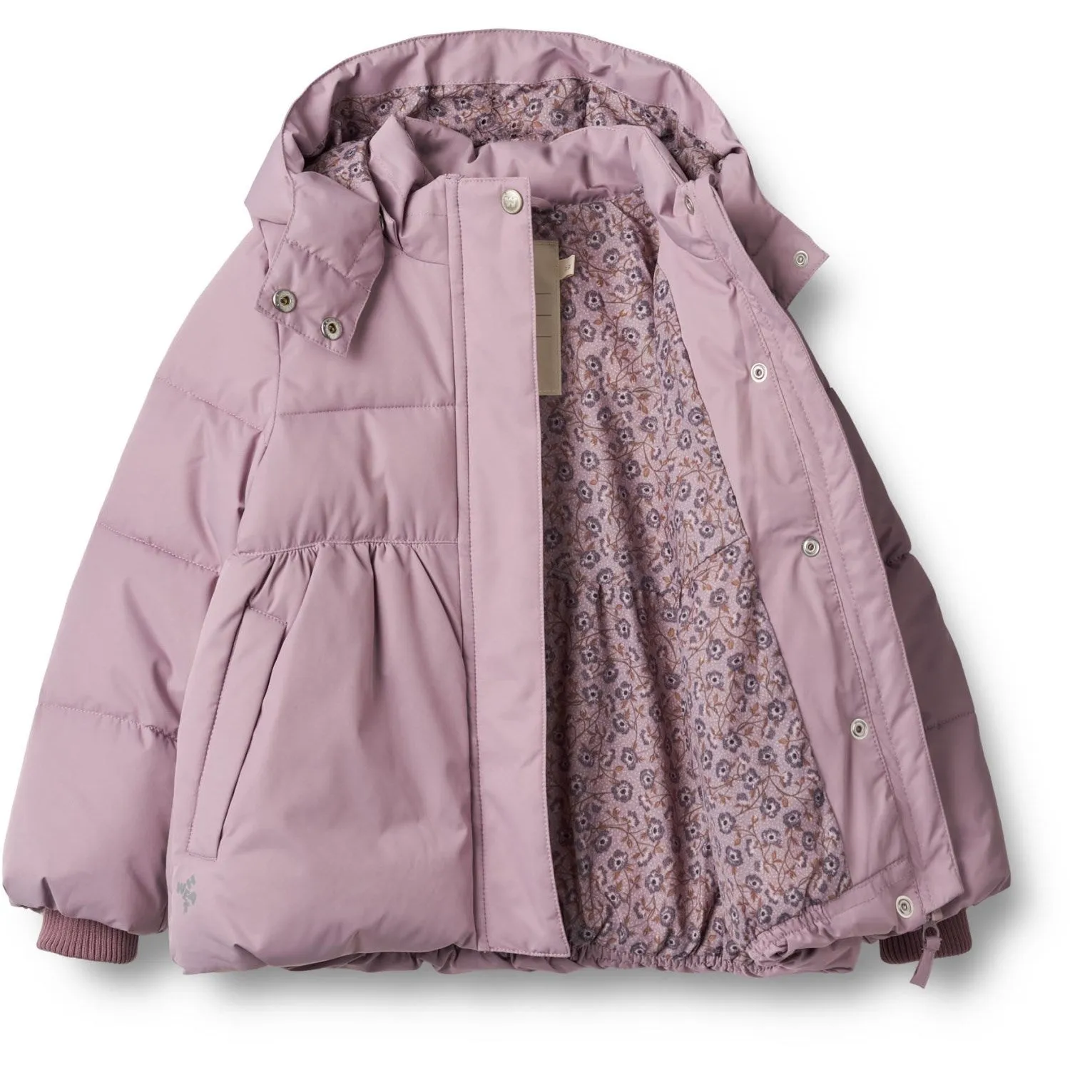 Barrel-Cuff Soft cotton garment Wheat Soft Lilac Puffer Jacket Karla