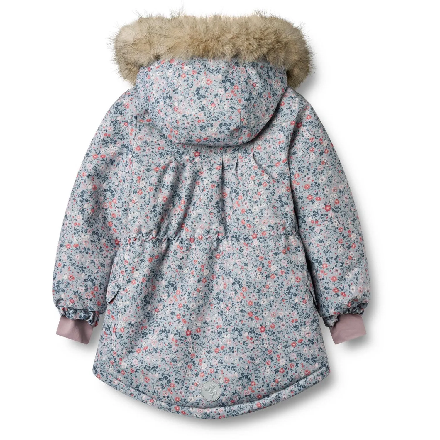 Detachable Collar Wind Resistant Design Wheat Soft Rain Flowers Jacket Mathilde