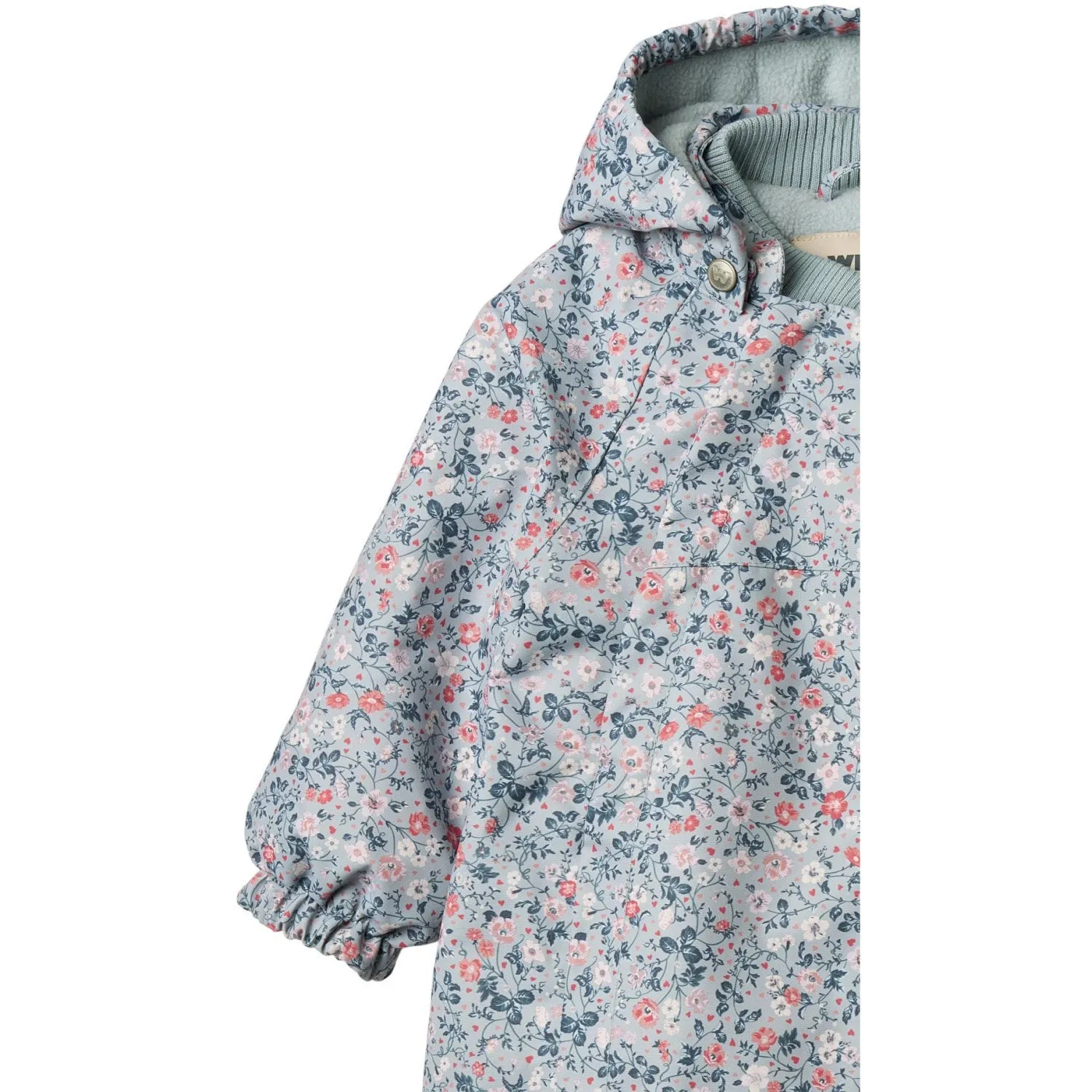 Low-Collar Wheat Soft Rain Flowers Snowsuit Adi