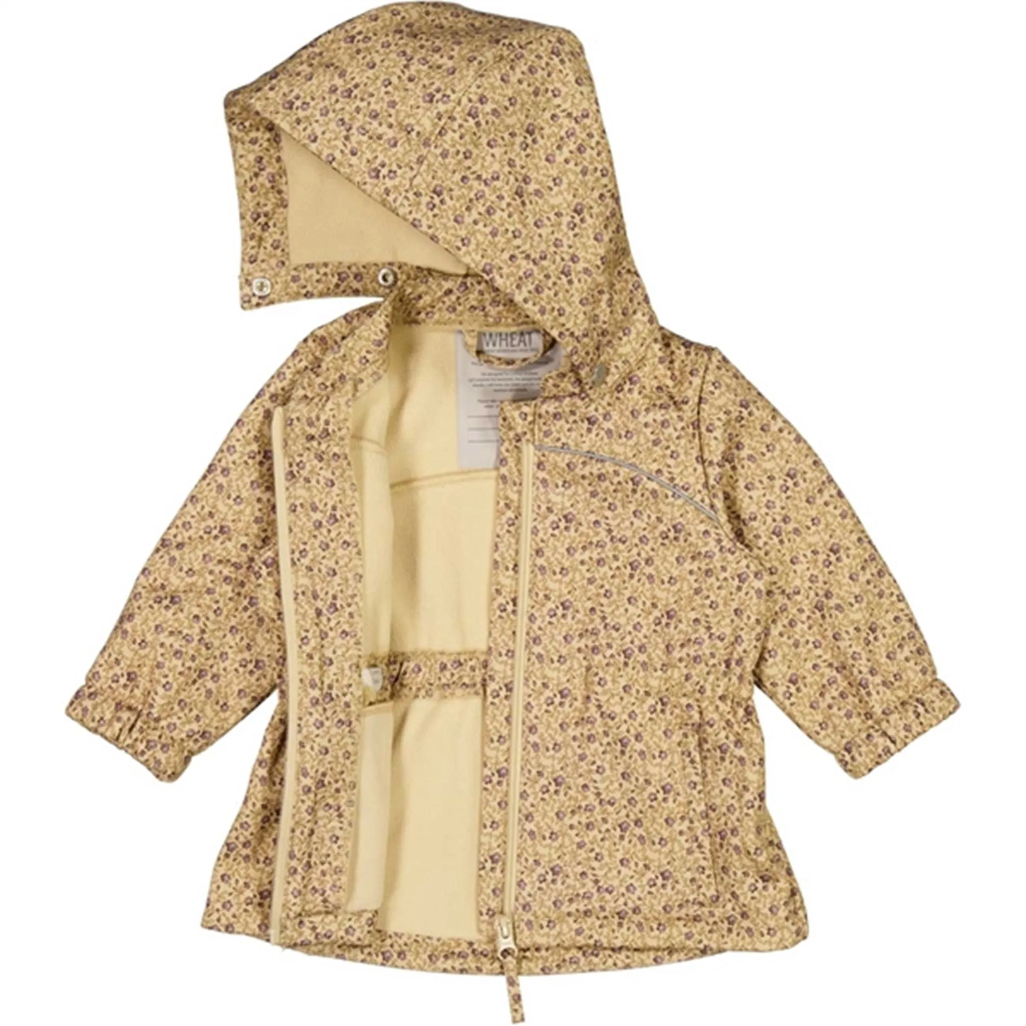 Wheat Softshell Lilac Flowers Jacket Elois spring season
