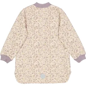 Velvet-Touch Cap-Sleeve Wheat Thermo Clam Flower Field Jacket Herta