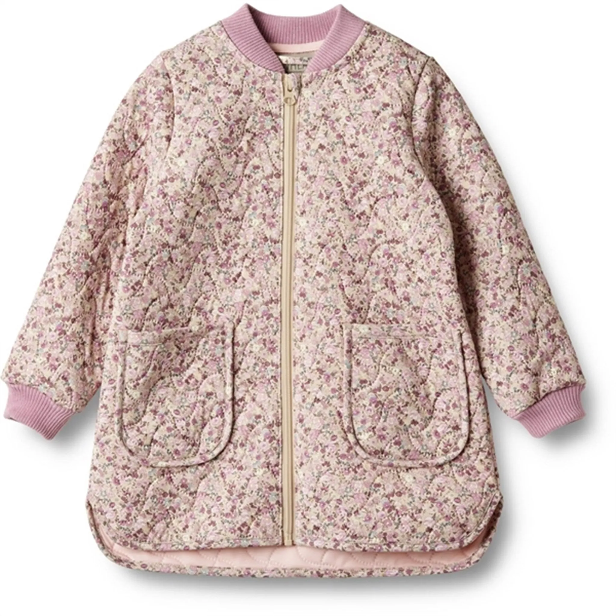 Wheat Thermo Clam Multi Flowers Jacket Herta Organic-Fabric