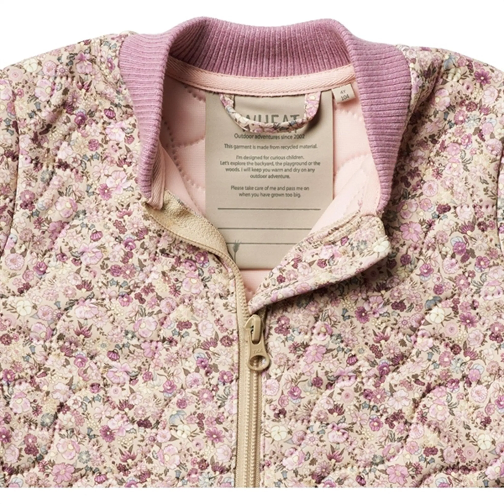 Wheat Thermo Clam Multi Flowers Jacket Herta monochrome