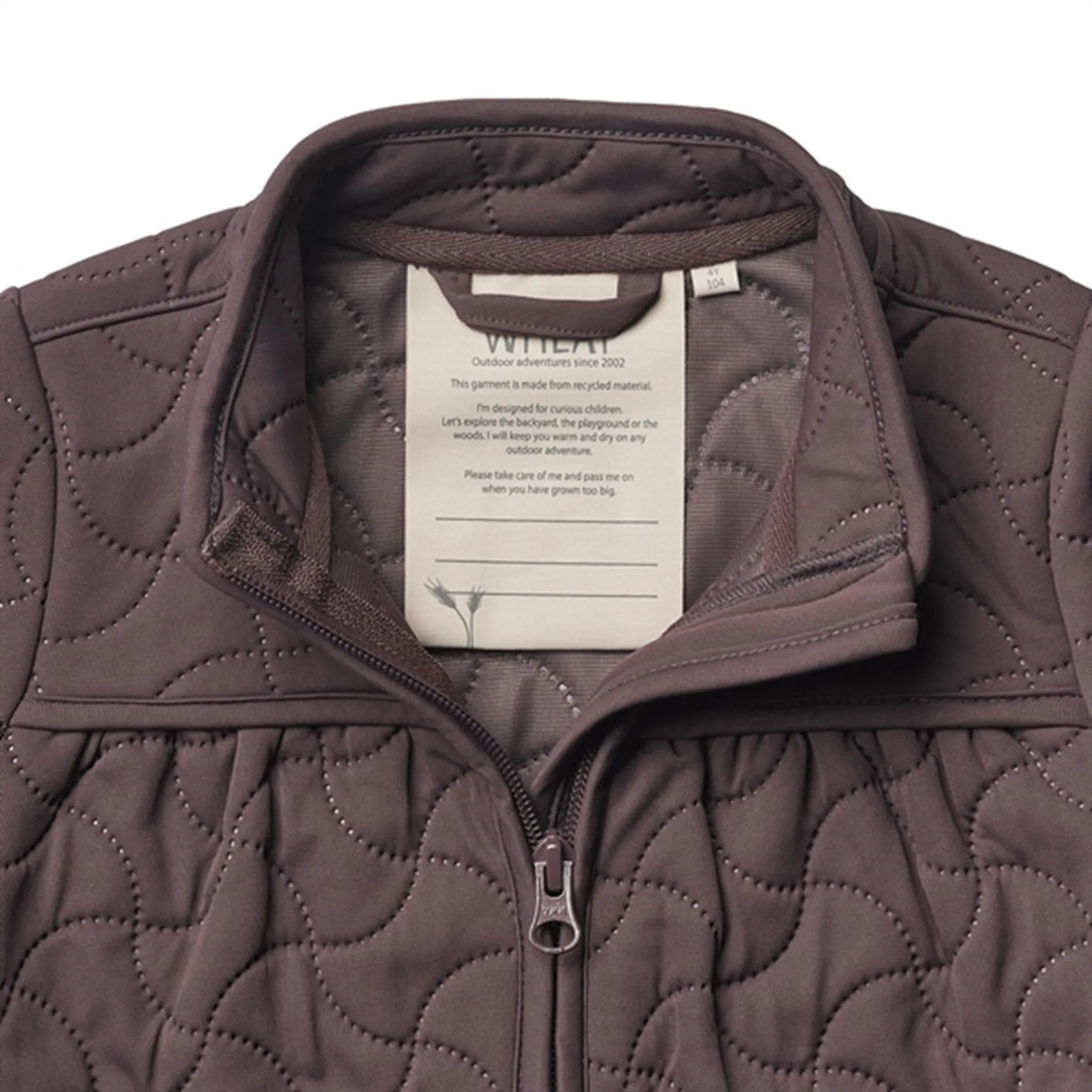 Wheat Thermo Eggplant Jacket Thilde Soft-touch fabric
