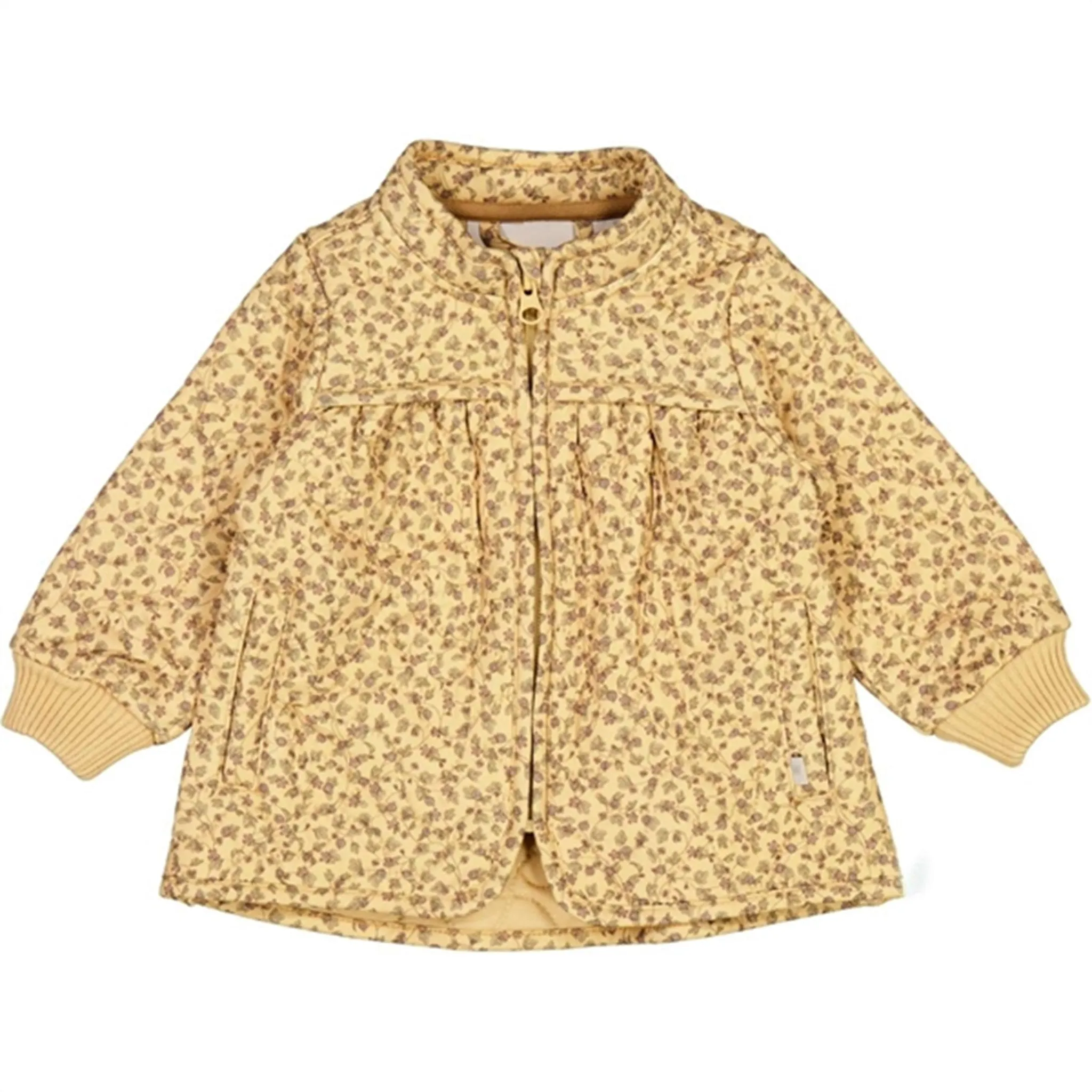 Fold-Over-Detail Side-Pocket Wheat Thermo Gooseberry Wine Jacket Thilde