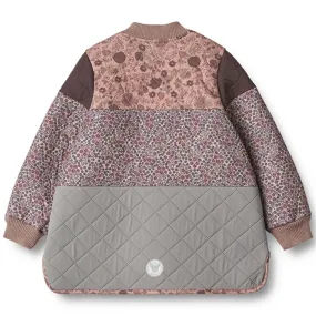 Wheat Thermo Harlequin Berries Jacket Hadis Point-Collar Beaded-Sleeve