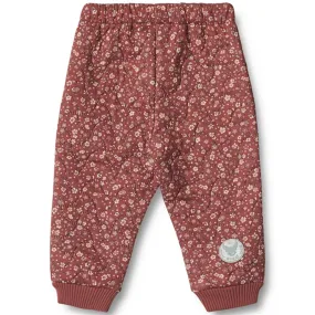 Magnetic-Closure Wheat Thermo Red Flowers Pants Alex