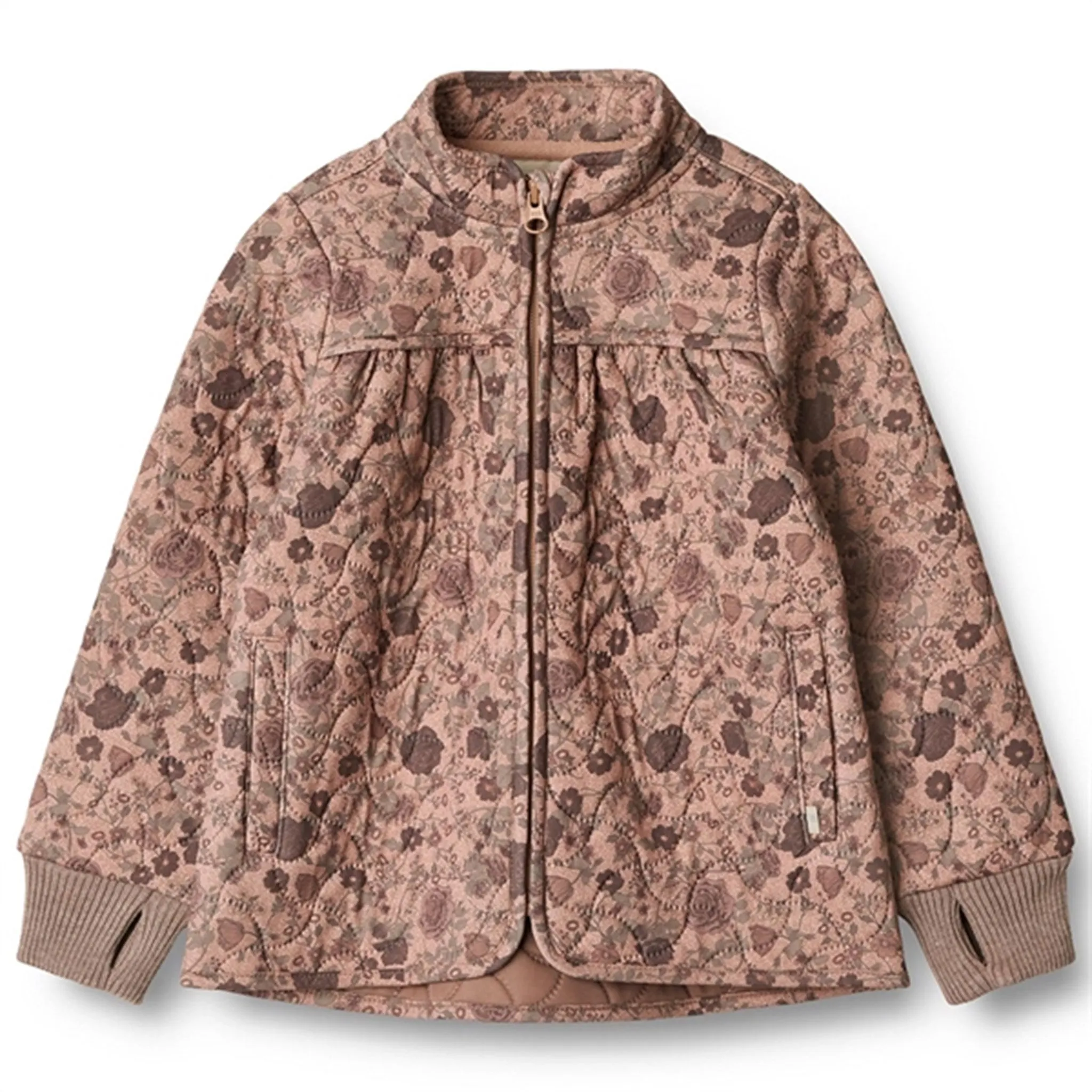 Pleat-Front Comfortable weekend wear Wheat Thermo Rose Dawn Flowers Jacket Thilde