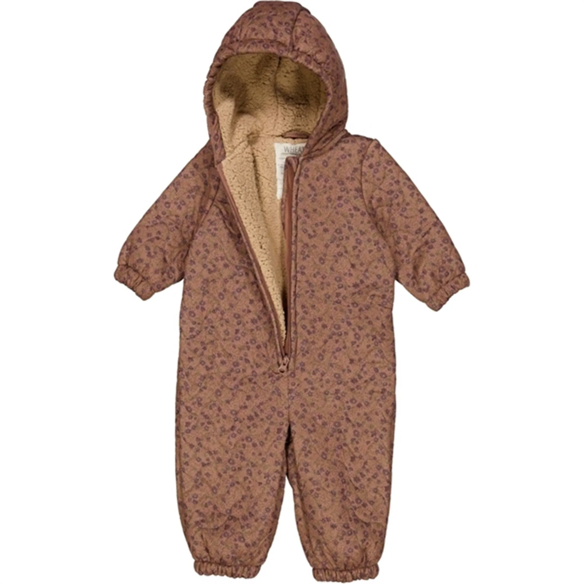 Feminine shirt for outings Belted-Waist Wheat Thermo Suit Watercolor Flowers Hayden