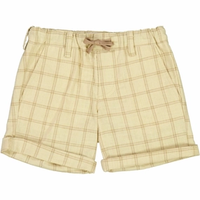 Wheat Buttermilk Check Holger Shorts Heat Ready Versatile Layering Capability