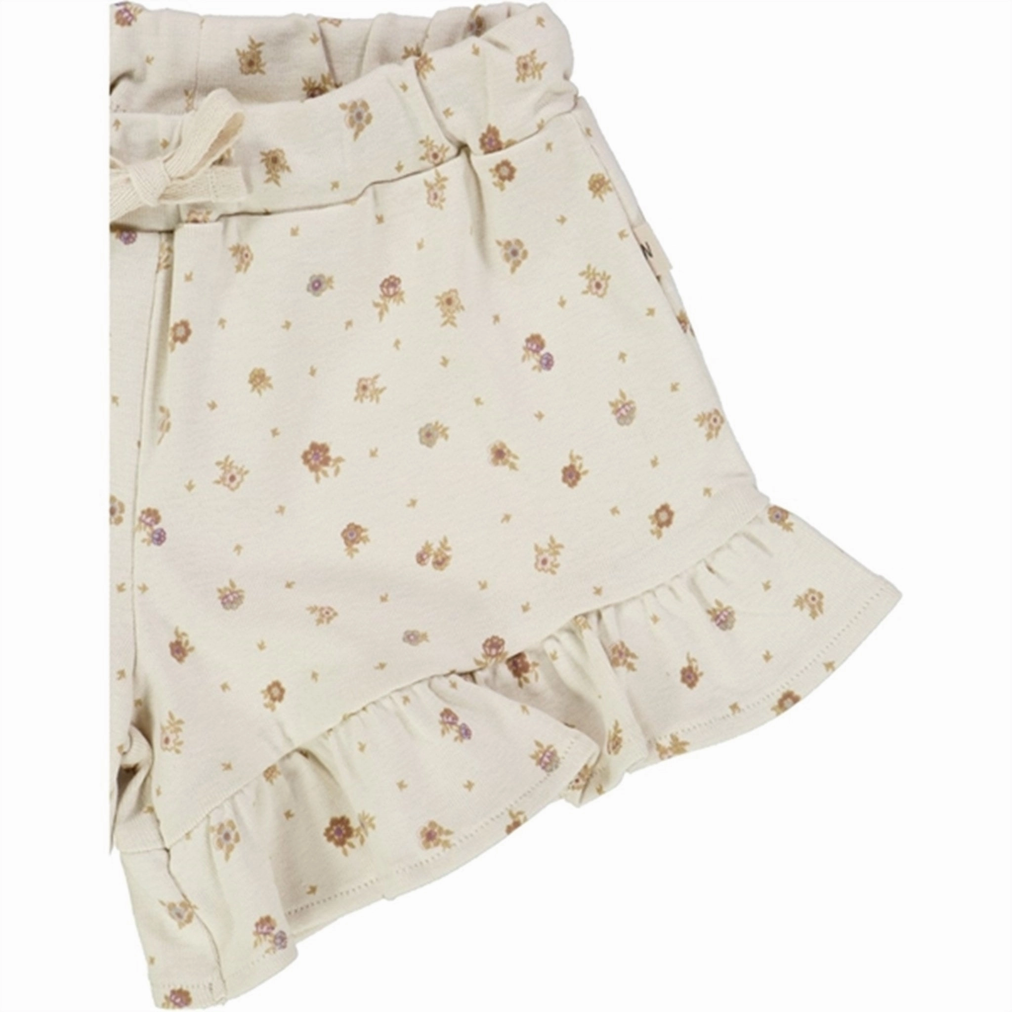 Fun Prints Wheat Chalk Flowers Deva Jersey Shorts