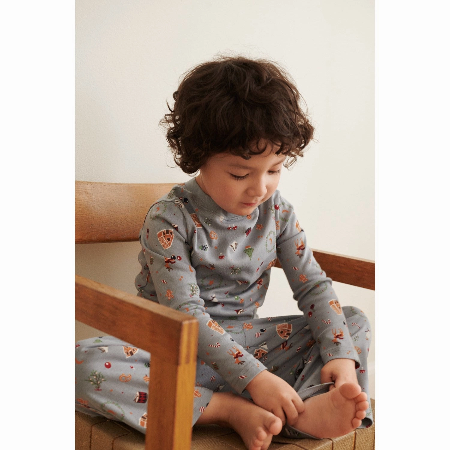 Wheat Cloudy Sky Holiday Nightwear Milan Plush Brushed Interior Evening Ready