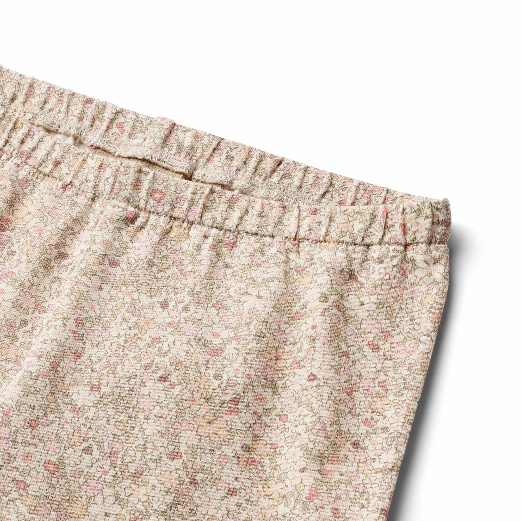 petite size Beach Bound Wheat Cream Flower Meadow Bike Shorts Anne
