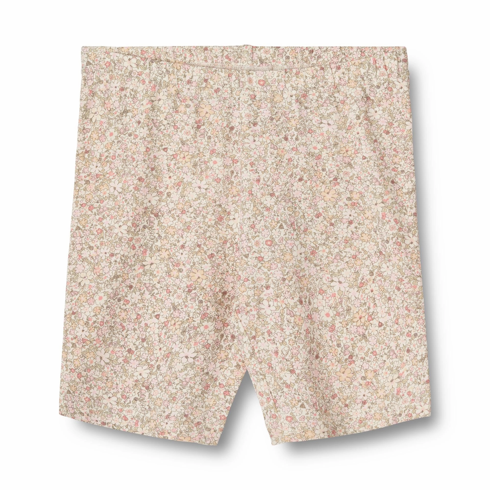 Stretch Fabric Nylon Material Wheat Cream Flower Meadow Bike Shorts Anne
