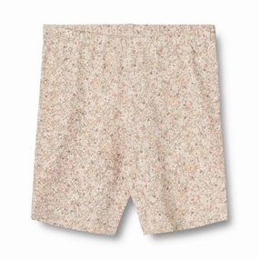 Wheat Cream Flower Meadow Bike Shorts Anne Flame Retardant Coating