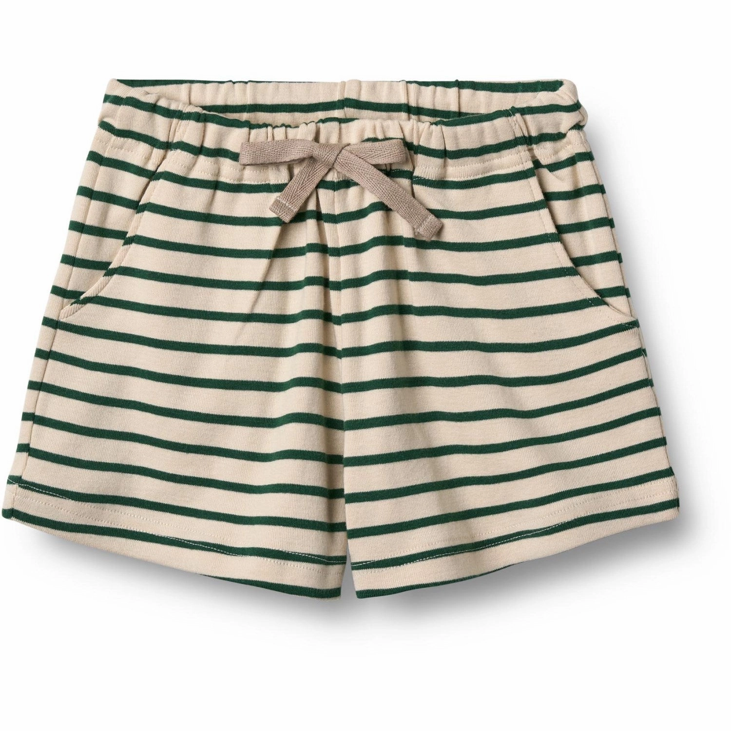 Wheat Green Stripe Jersey Shorts Kalle Temperature Regulating Fibers Water Resistant Finish