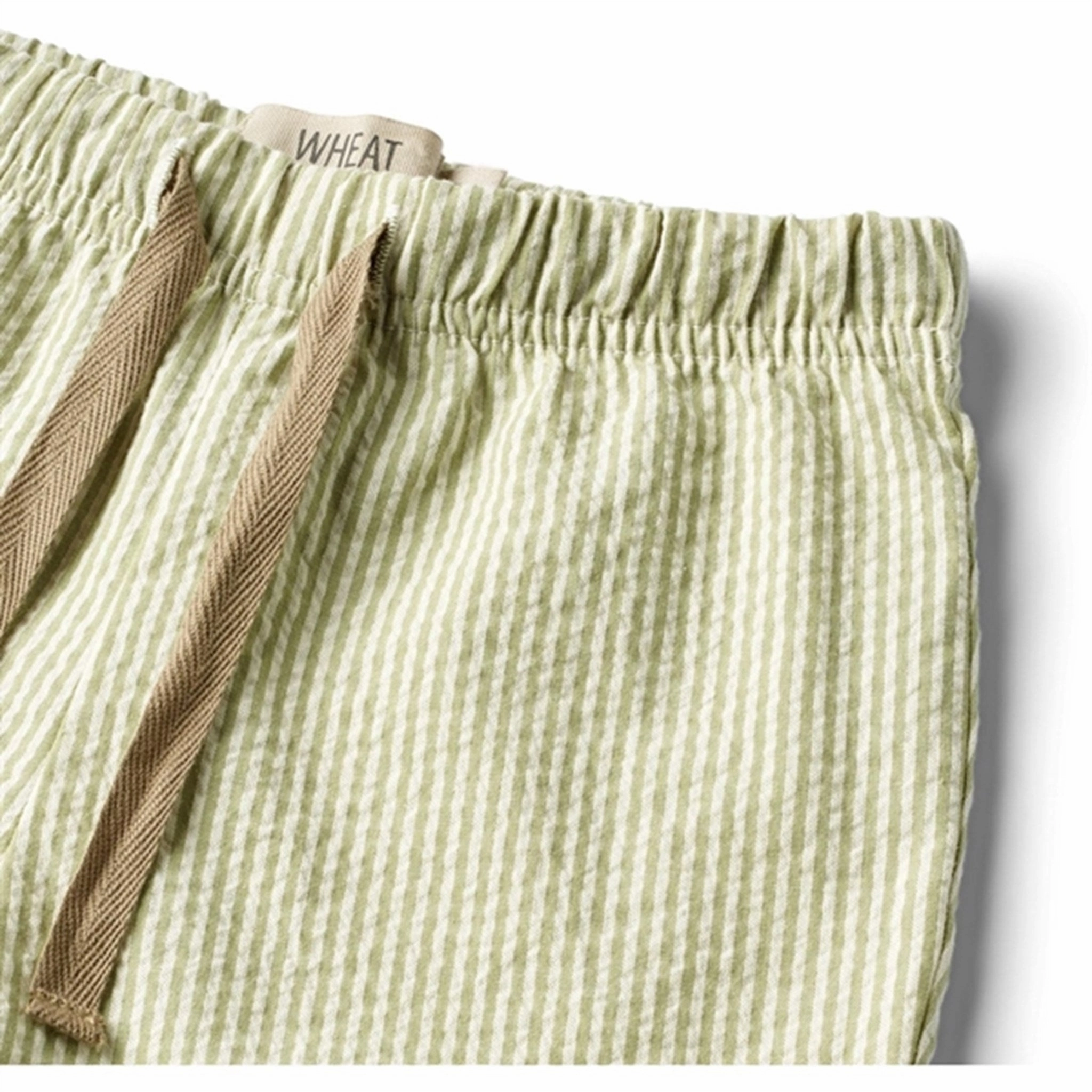 plus-size choice Wheat Green Stripe Shorts Milton