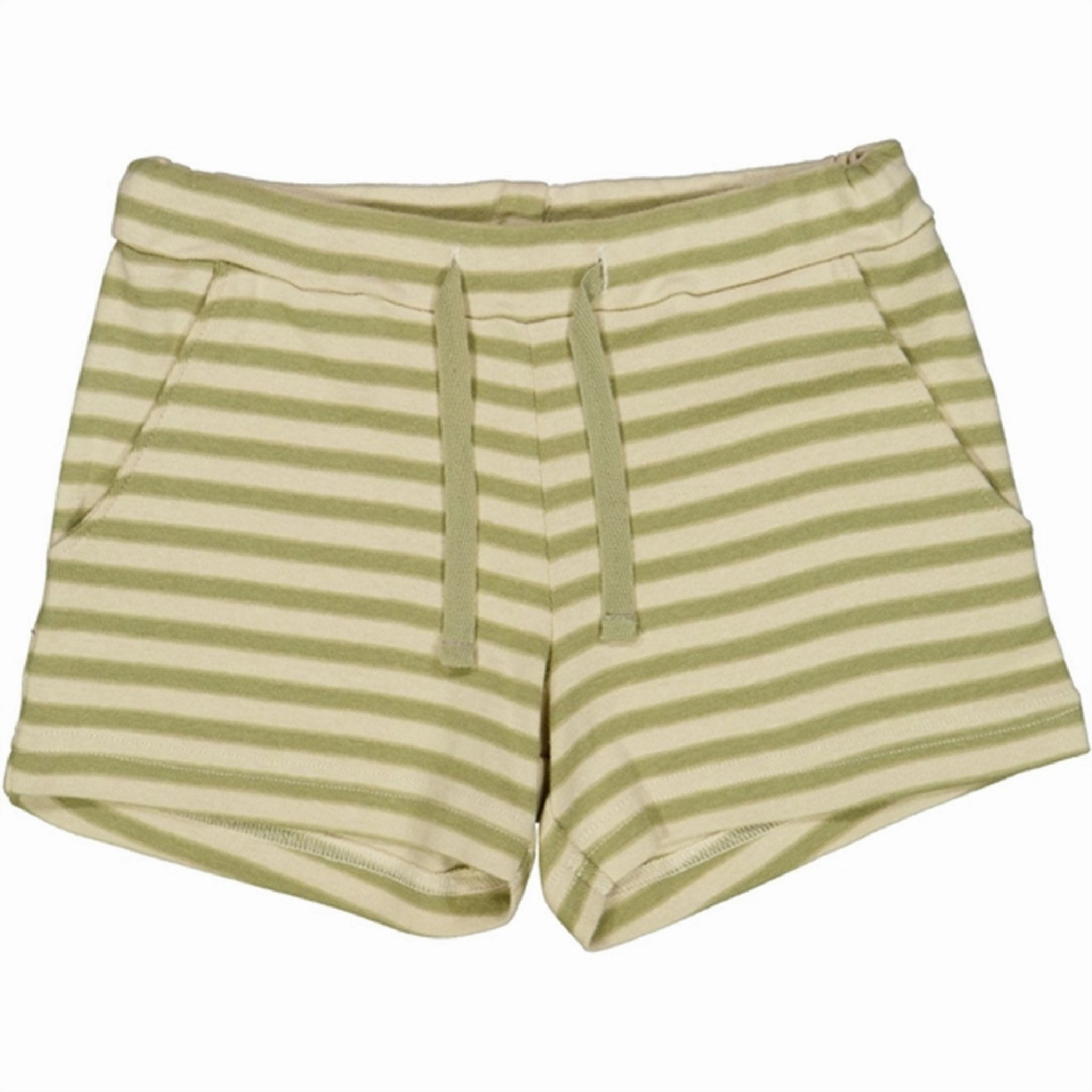 Wheat Green Stripe Walder Shorts Effortless Wear